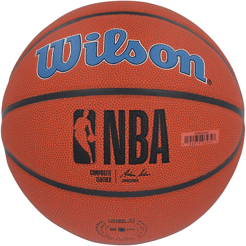 Rob Dillingham Minnesota Timberwolves Autographed Wilson Team Logo Basketball