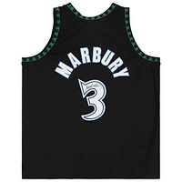 Stephon Marbury Minnesota Timberwolves Autographed Black Mitchell & Ness 1997-98 Swingman Jersey