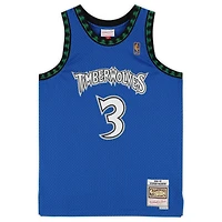 Maillot Swingman bleu autographié Mitchell & Ness 1996-97 des Minnesota Timberwolves de Stephon Marbury