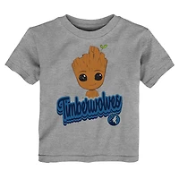 Toddler Heather Gray Minnesota Timberwolves Two-Piece Guardians Of The Galaxy T-Shirt Set