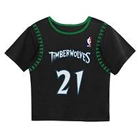 Ensemble t-shirt et short 2 pièces Mitchell & Ness Kevin Garnett noir Minnesota Timberwolves pour tout-petit