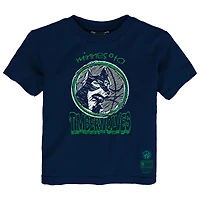T-shirt bleu marine Mitchell & Ness pour tout-petit, équipe préférée des Minnesota Timberwolves
