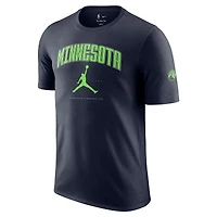 T-shirt unisexe Jordan Brand bleu marine Essential Cities des Minnesota Timberwolves