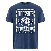 Unisex Sportiqe  Blue Minnesota Timberwolves Distressed Rock & Roll Collection Angus Premium Mineral Wash T-Shirt