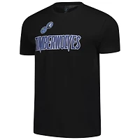 T-shirt unisexe FISLL noir avec logo surdimensionné des Minnesota Timberwolves