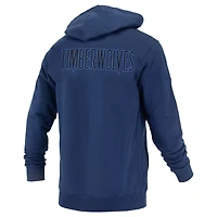 Unisex FISLL Navy Minnesota Timberwolves Logoman Shadow Collection Pullover Hoodie