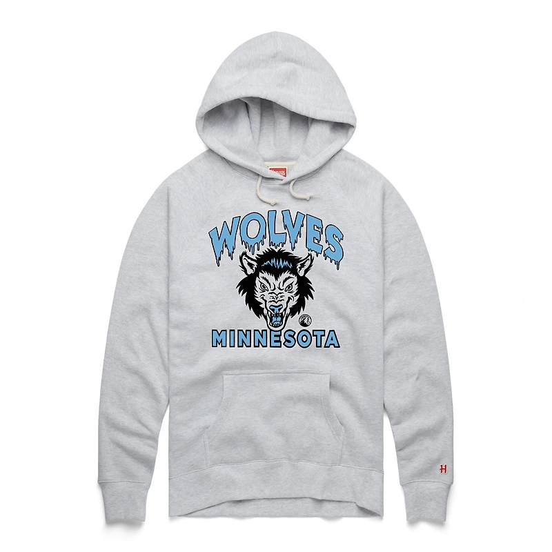 Unisex Homage Ash Minnesota Timberwolves Hometown Edition Tri-Blend Raglan Pullover Hoodie