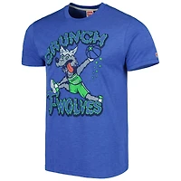 Unisex Homage Blue Minnesota Timberwolves Team Mascot Tri-Blend T-Shirt