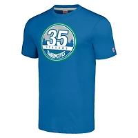 Hommage unisexe Royal Minnesota Timberwolves 35e anniversaire Hardwood Classics 35 saisons T-shirt triple mélange
