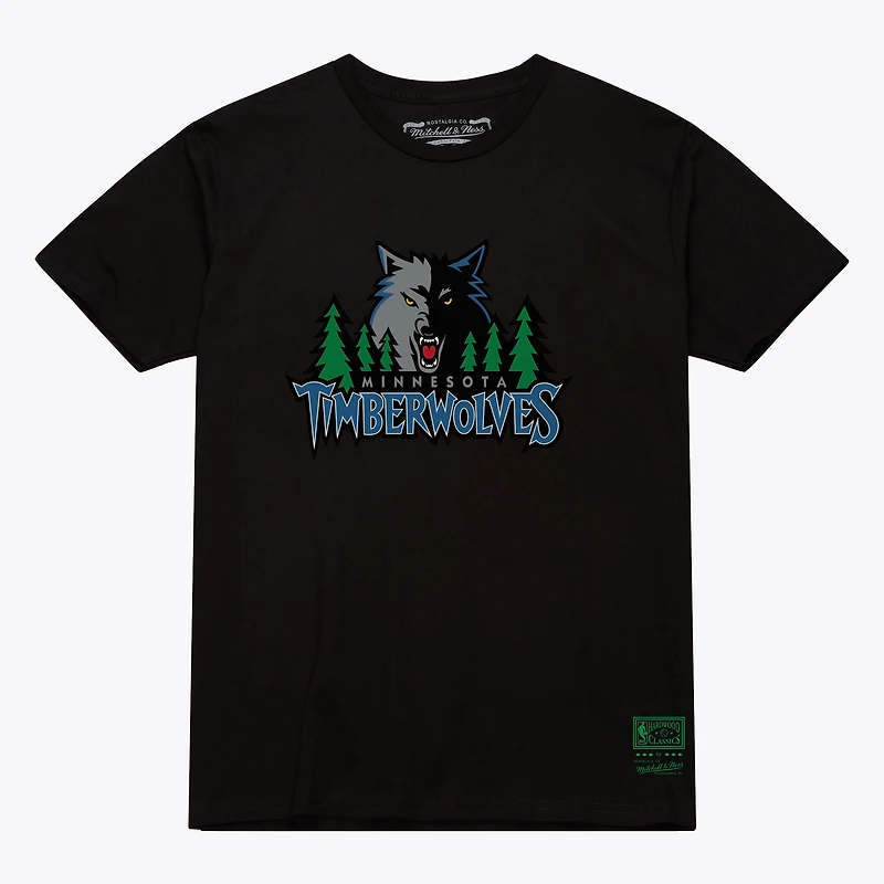 Unisex Mitchell & Ness Heather Gray Minnesota Timberwolves Hardwood Classics Arch T-Shirt