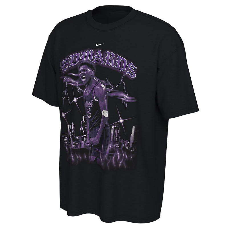 Unisex Nike Anthony Edwards Black Minnesota Timberwolves 2025/26 City Edition Player Graphic T-Shirt