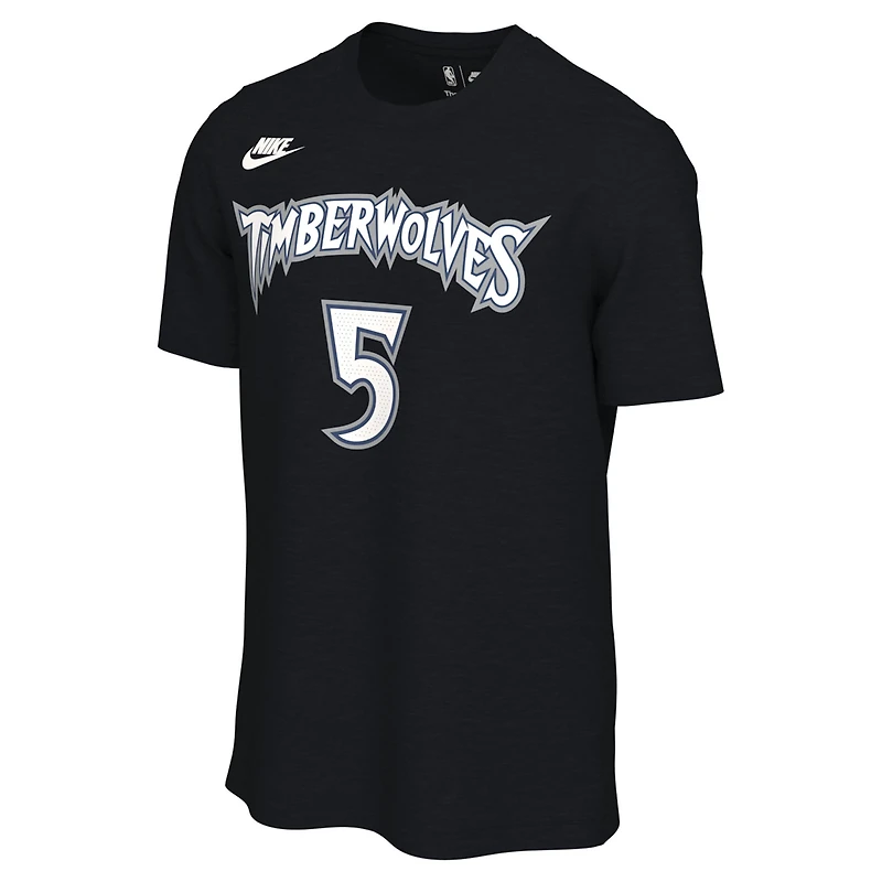T-shirt Nike unisexe noir Anthony Edwards avec nom et numéro des Minnesota Timberwolves - Édition classique