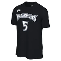 T-shirt Nike unisexe noir Anthony Edwards avec nom et numéro des Minnesota Timberwolves - Édition classique