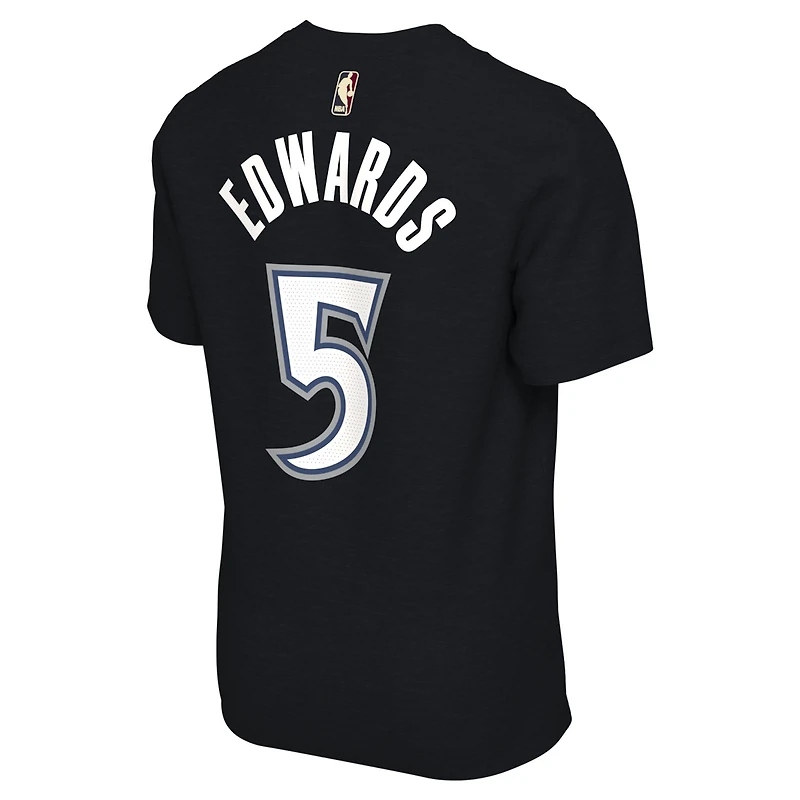 Unisex Nike Anthony Edwards Black Minnesota Timberwolves Name & Number T-Shirt - Classic Edition