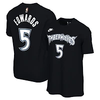 Unisex Nike Anthony Edwards Black Minnesota Timberwolves Name & Number T-Shirt - Classic Edition