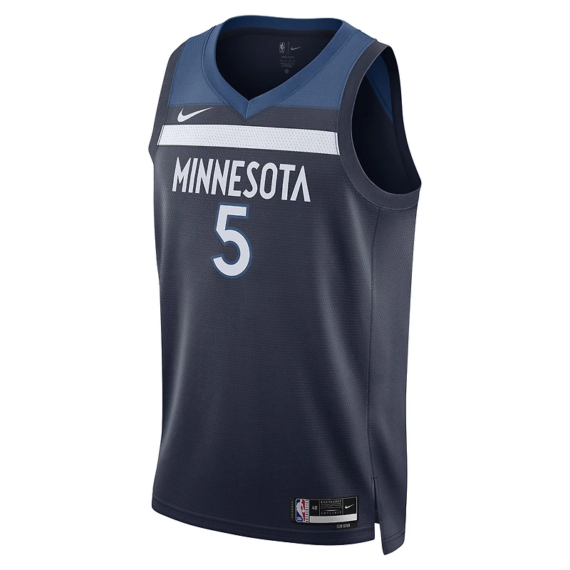 Maillot unisexe Nike Anthony Edwards bleu marine Minnesota Timberwolves Swingman - Icon Edition