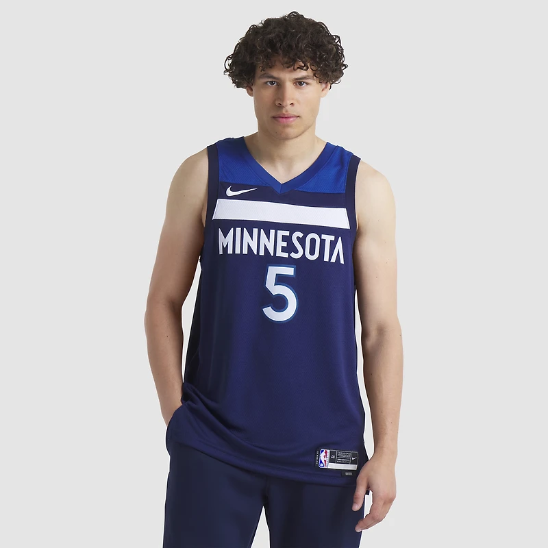 Maillot unisexe Nike Anthony Edwards bleu marine Minnesota Timberwolves Swingman - Icon Edition