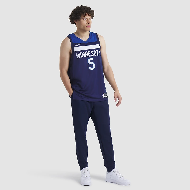 Unisex Nike Anthony Edwards Navy Minnesota Timberwolves Swingman Jersey - Icon Edition