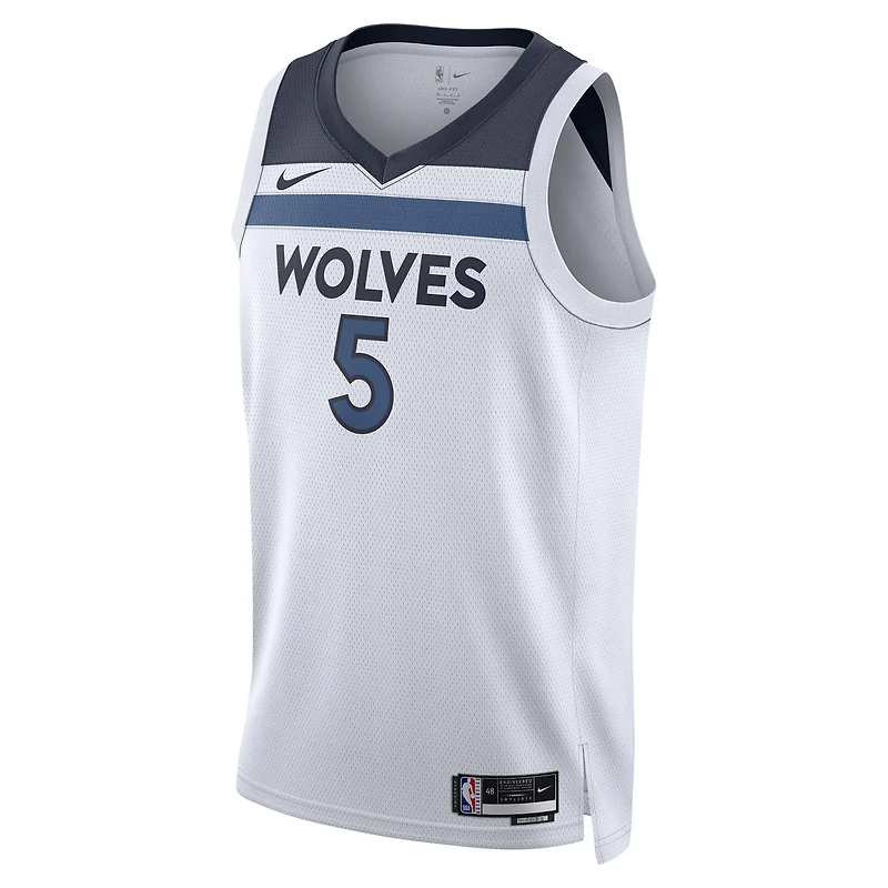 Maillot unisexe Nike Anthony Edwards blanc Minnesota Timberwolves Swingman - Édition Association