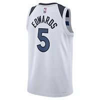 Maillot unisexe Nike Anthony Edwards blanc Minnesota Timberwolves Swingman - Édition Association