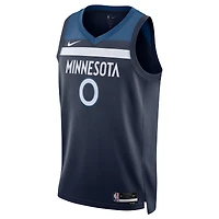 Maillot de joueur Nike Donte DiVincenzo bleu marine des Minnesota Timberwolves Swingman - Édition Icon