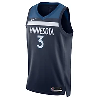 Maillot de joueur Nike unisexe Jaden McDaniels bleu marine des Minnesota Timberwolves Swingman - Édition Icon