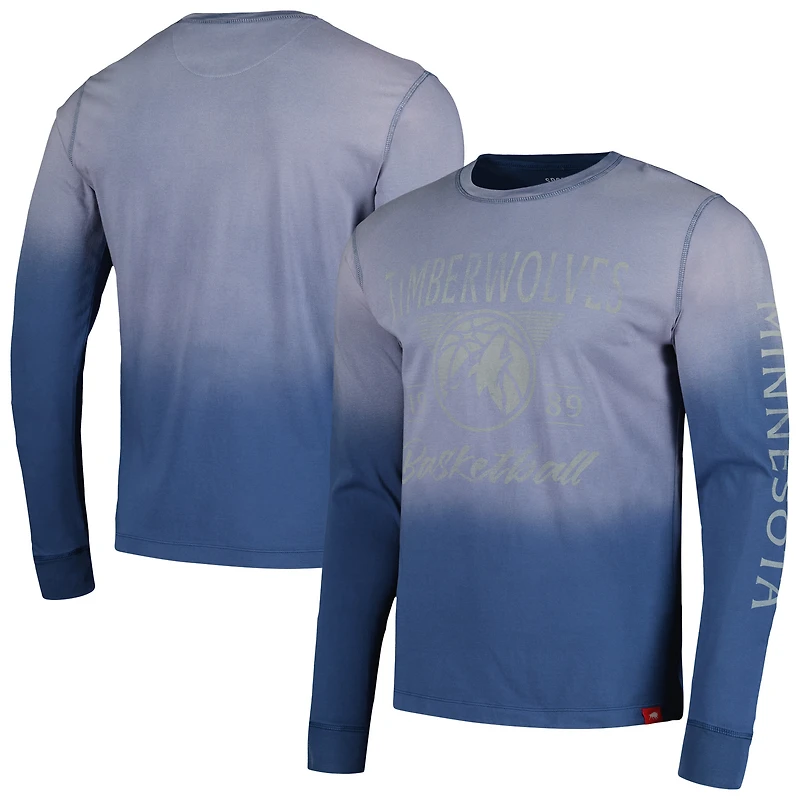 T-shirt unisexe Sportiqe bleu marine Minnesota Timberwolves Mohave Sun-Dipped à manches longues