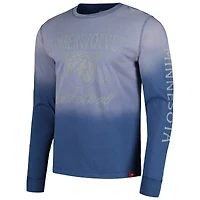 Unisex Sportiqe Navy Minnesota Timberwolves Mohave Sun-Dipped Long Sleeve T-Shirt