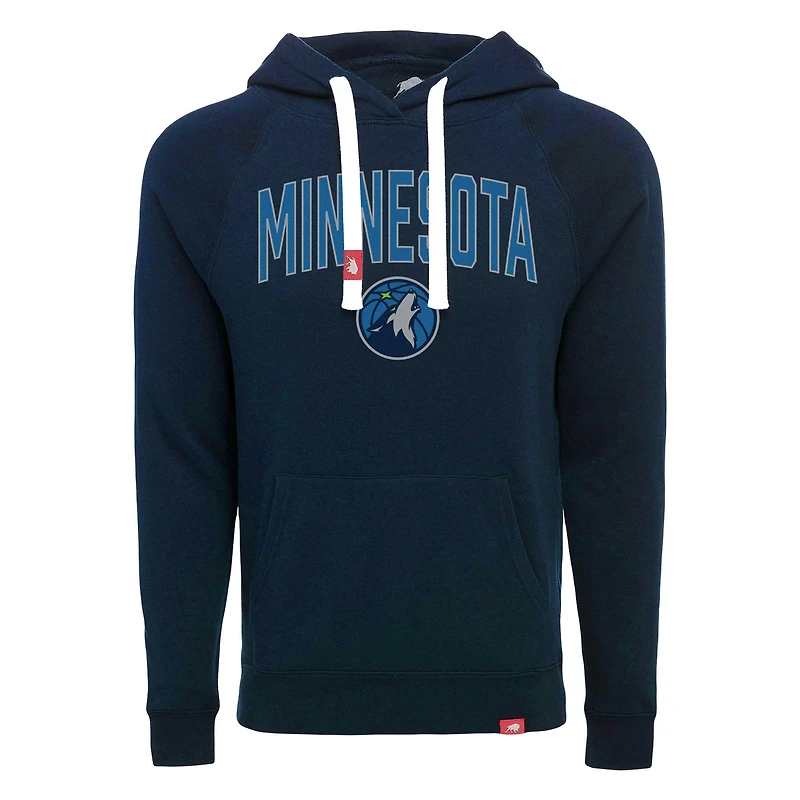 Unisex Sportiqe Navy Minnesota Timberwolves Olsen Super Soft Tri-Blend Raglan Pullover Hoodie