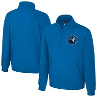 Unisex Stadium Essentials Blue Minnesota Timberwolves  Varsity Trainer Quarter-Zip Pullover
