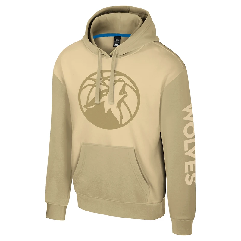 Unisex Stadium Essentials Khaki Minnesota Timberwolves Rafters Burst Hoodie