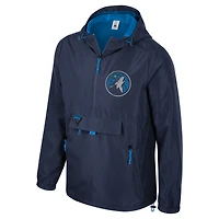 Veste à capuche unisexe Stadium Essentials bleu marine Minnesota Timberwolves Compete quart de zip
