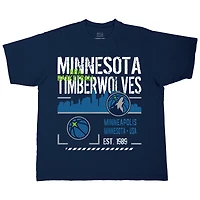 T-shirt unisexe Stadium Essentials bleu marine Minnesota Timberwolves Hideout Boxy