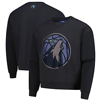 Sweat-shirt unisexe Terez Charcoal Minnesota Timberwolves oversize avec logo en pierre précieuse