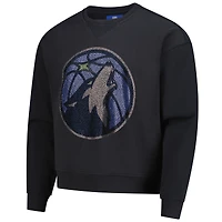 Sweat-shirt unisexe Terez Charcoal Minnesota Timberwolves oversize avec logo en pierre précieuse