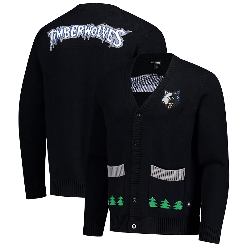 Gilet unisexe The Wild Collective noir Minnesota Timberwolves City Edition à boutons