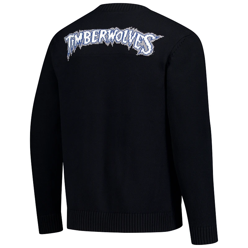 Unisex The Wild Collective Black Minnesota Timberwolves City Edition Full-Button Cardigan