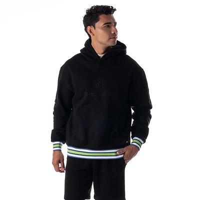 Unisex The Wild Collective Black Minnesota Timberwolves Custom Rib Tonal Premium Hoodie