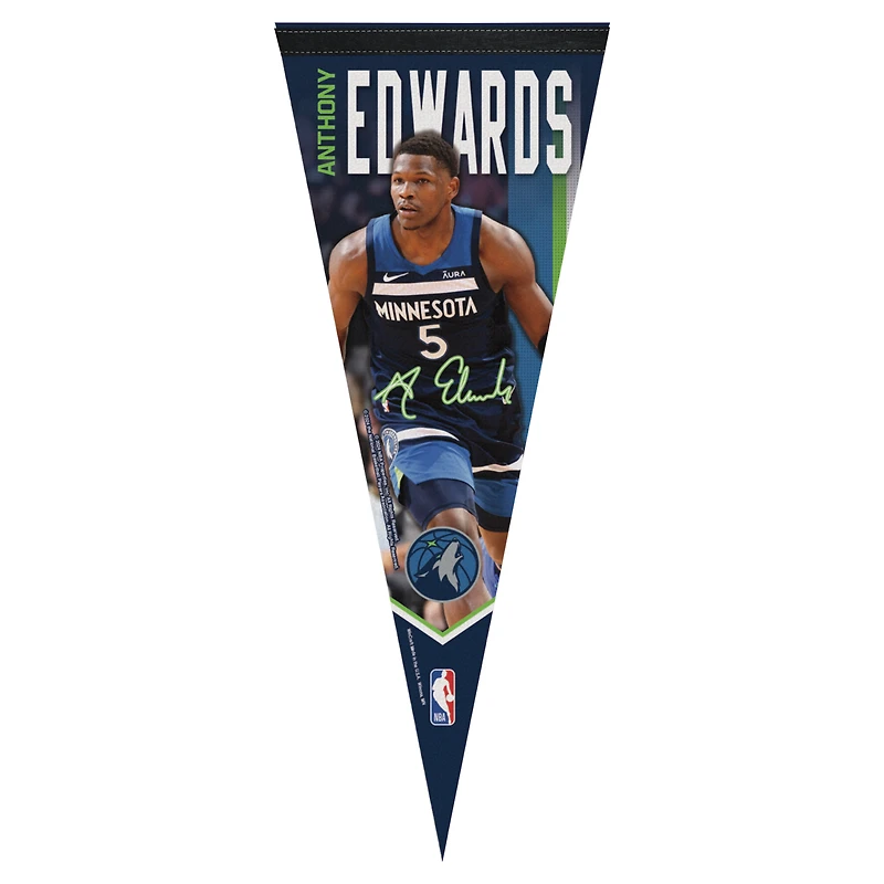 WinCraft Anthony Edwards Minnesota Timberwolves 12" x 30" Premium Pennant