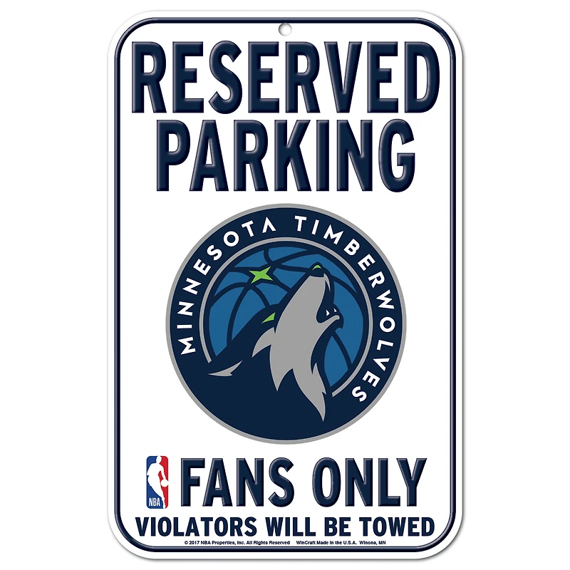 WinCraft Minnesota Timberwolves 11" x 17" Indoor/Outdoor Sign