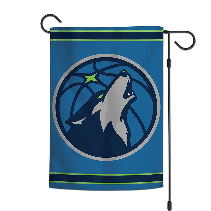 WinCraft Minnesota Timberwolves Drapeau de jardin double face avec logo 12" x 18"