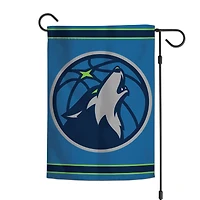 WinCraft Minnesota Timberwolves Drapeau de jardin double face avec logo 12" x 18"