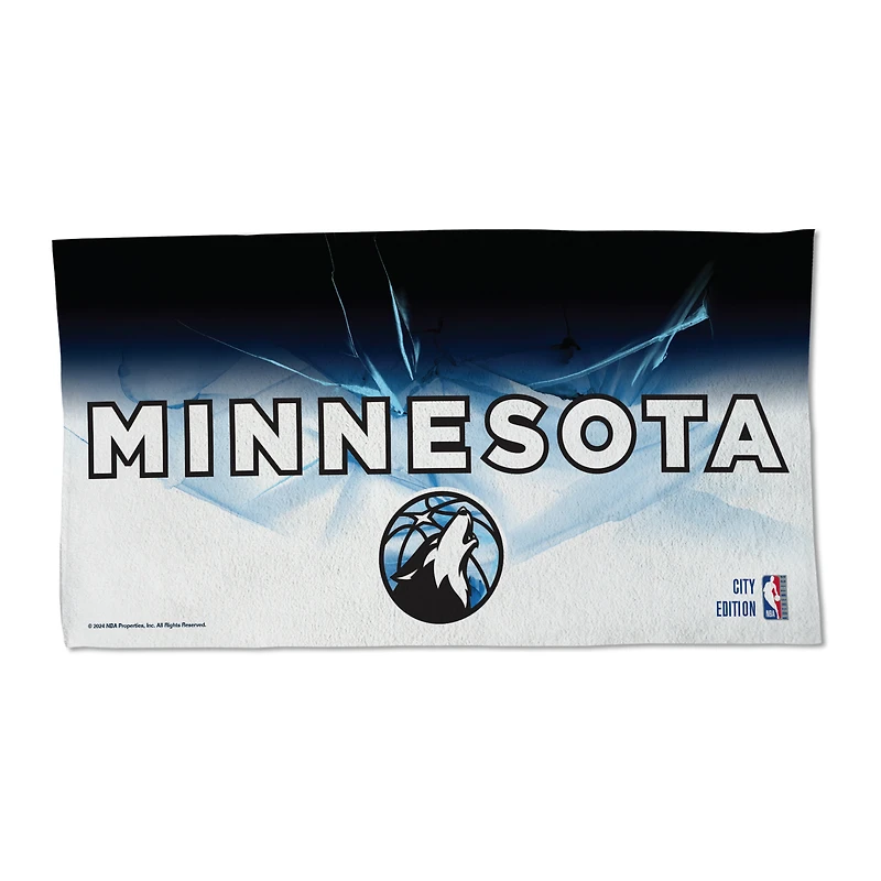 Serviette de plage simple face WinCraft Minnesota Timberwolves 2024/25 City Edition On Court 22'' x 42''