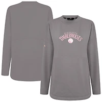 Women's Levelwear  Gray Minnesota Timberwolves Mother's Day Beaudry Arched Pullover Sweatshirt