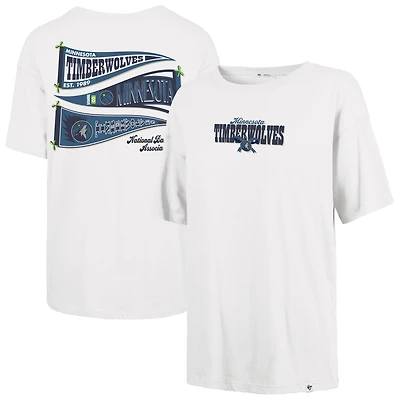 Women's '47 Cream Minnesota Timberwolves Bow and Banner Sadie T-Shirt