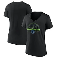 T-shirt à col en V Minnesota Timberwolves Core Hometown Launch pour femmes, bleu marine