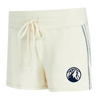 Women's Concepts Sport Cream Minnesota Timberwolves Kaki Hacci Knit Long Sleeve Top & Shorts Set