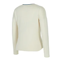 Women's Concepts Sport Cream Minnesota Timberwolves Kaki Hacci Knit Long Sleeve Top & Shorts Set