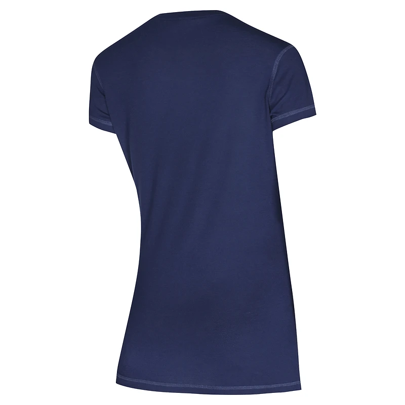 Ensemble de nuit pour femme avec t-shirt et pantalon en flanelle Minnesota Timberwolves Vector bleu marine/gris Concepts Sport