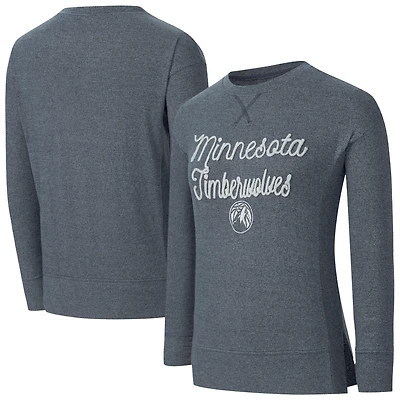 T-shirt à manches longues en jersey Rigor bleu marine pour femme Concepts Sport des Minnesota Timberwolves